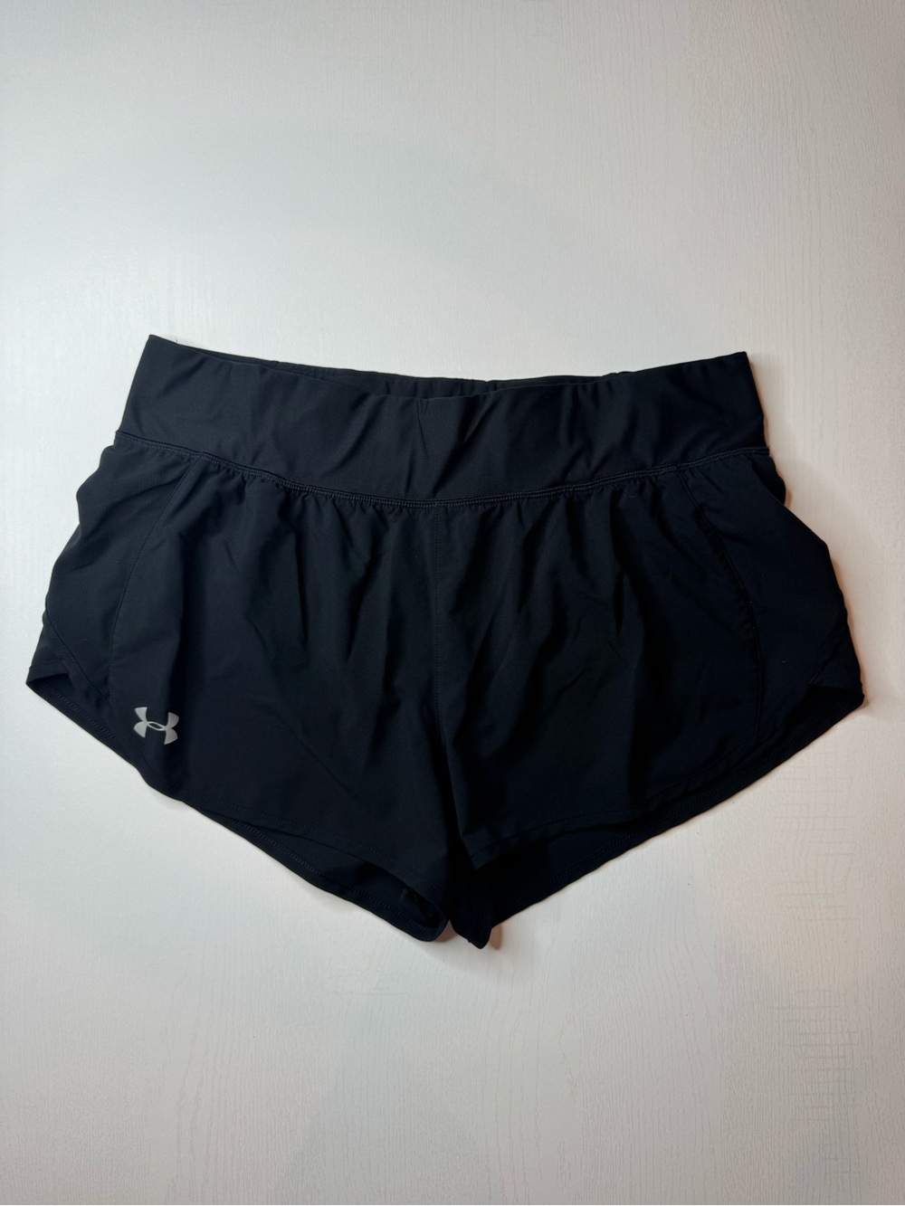 Under Armour Black Athletic Shorts with Reflective Logo